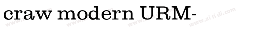 craw modern URM字体转换